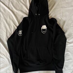 Champion Black Pullover Hoodie with Hockey Logos